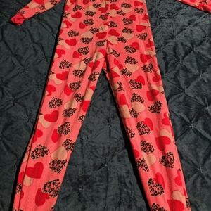 No Boundaries Pink Heart Pajama Set
